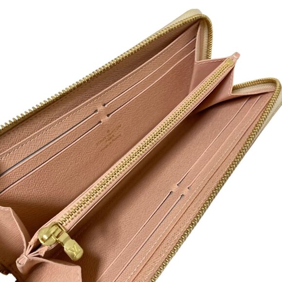 Auth LOUIS VUITTON Portefeuille Clmence N60099 Azur Rose Ballerine Damier - - Picture 3 of 7